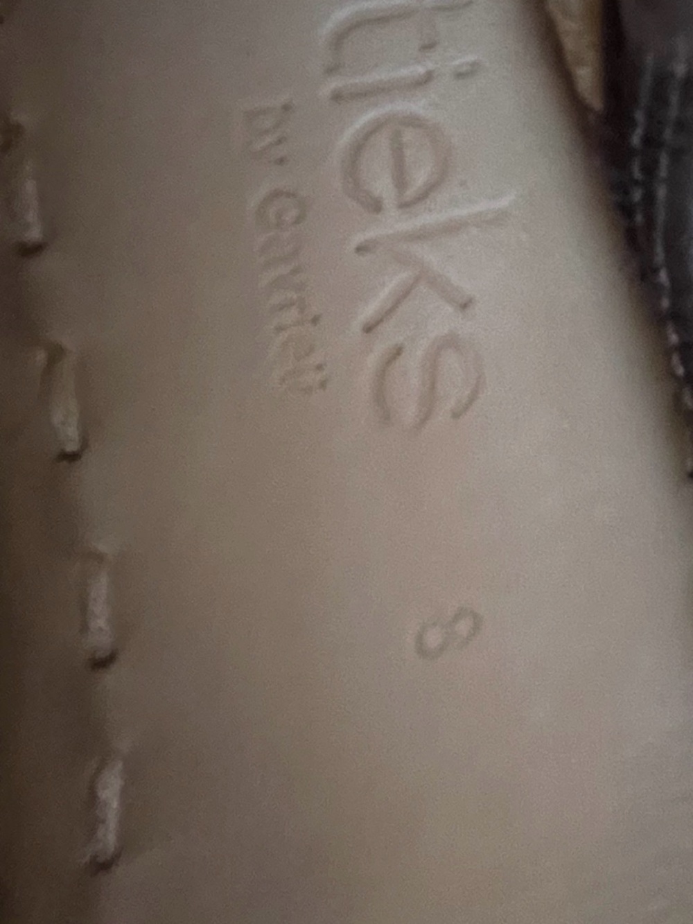 Tieks Brown Leather Ballet Flat with Teal Trim - Picture 5 of 6